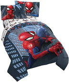 Marvel Spiderman Full Comforter Set 5 Piece Kids Bedding by JayFranco