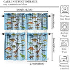 Dinosaur Valance Curtains for Boys Girls Room, ABC Alphabet Dinosaur Pattern - Image 5