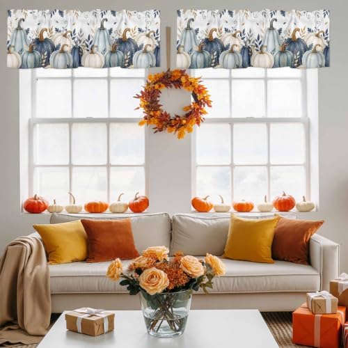 Vandarllin Fall Thanksgiving Kitchen Curtains Valances - Image 5
