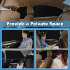 XCBYT Magnetic Car Side Window Shades, 100% Blackout Privacy Curtains - Image 3