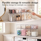 Clear Stackable Storage Drawers: Acrylic Organizer Bins 8 Pack - Image 4