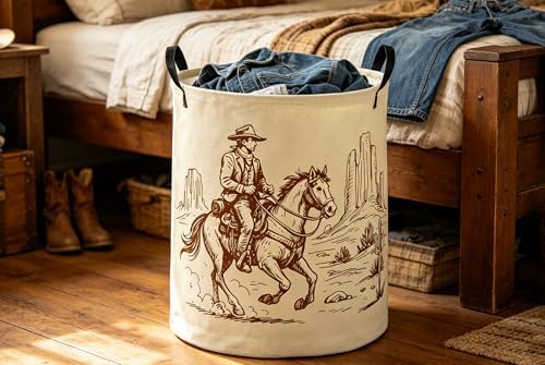 Kids Laundry Basket Cow Boy Hamper - Image 4