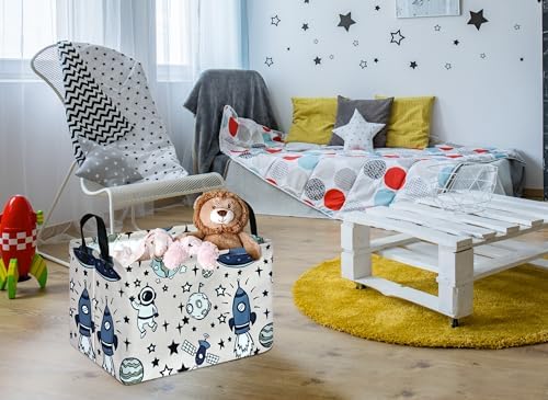 Rec Spaceman Print Box Hamper Storage Basket Collapsible Organizer Bin Gift - Image 5