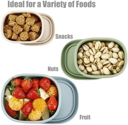PandaEar 3 Pack Silicone Food Storage Containers - Image 3