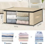 HomeHacks 4-Pack Clothes Organizer Storage Bags, 35L Storage Bins - Image 2