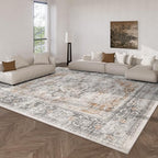 Area Rugs 9x12 Living Room: Washable Bedroom Rug Non Slip Boho Large Carpet - Image 4