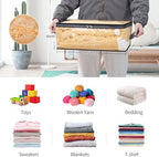 Blanket Storage Bags 4 Pack 35L Clear Plastic Clothes Closet Organizer - Image 2