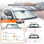 DooGooCoo Windshield Sun Shade for Nissan Rogue 2021-2025 2026 Sunshade for Car - Image 2