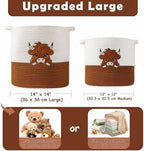Large Blanket Baskets for Living Room, Highland Cow Storage Baskets for Toys - Image 5