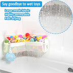 KPH bath toy storage， Say goodbye to the chaos of bath toys -3 compartments - Image 4