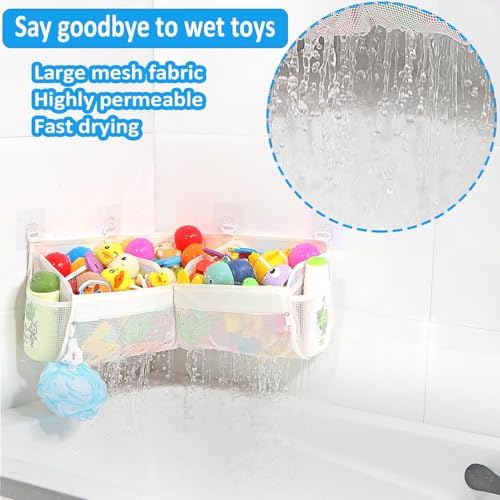 KPH bath toy storage， Say goodbye to the chaos of bath toys -3 compartments - Image 4