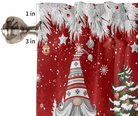 Vandarllin Christmas Gnome Kitchen Curtains and Valances Set, Winter Merry - Image 7