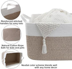 96L Laundry Basket with Handles, Extra Blanket Basket - Image 3