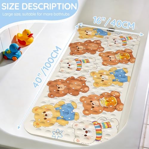 Kids Bathtub Mat, Non Slip Cartoon Bath Mat - Image 2