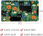 Shower Mat Non Slip, Cats Flower Anti Slip Bath Mat - Image 4