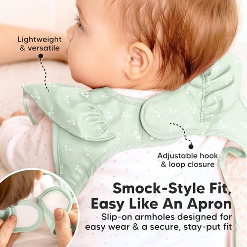 KeaBabies Waterproof Bibs for Baby Girl, 2-pk Lightweight - Image 3