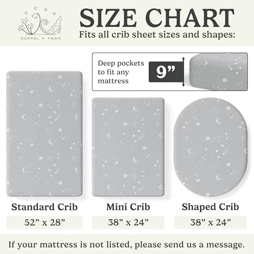 Sorrel + Fern Baby Crib Sheets Neutral, Fitted 2-Pack - Image 6