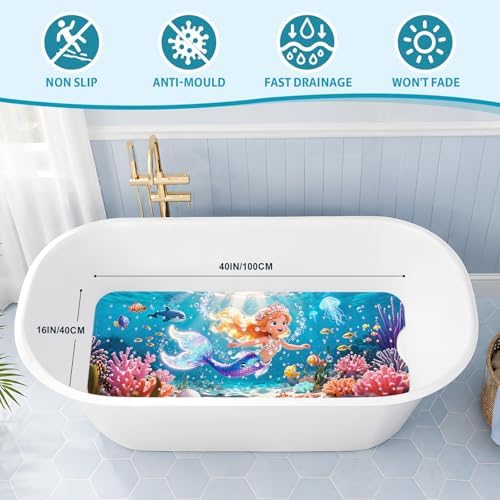 XIYUNTE Bath Mat for Tub Non Slip Bathtub Mat Non Slip 40x16 Baby Bath Mat - Image 2