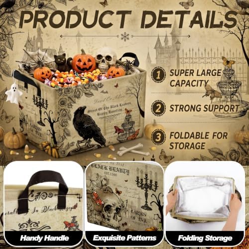 4 Pcs Vintage Halloween Storage Basket - Image 2