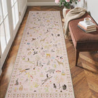 BESBLEE 2X7 Washable Kitchen Runner Rug, Animal Non Slip - Image 2