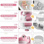 Baby Bath Seat for Babies 6 Months & up Non-Slip Toddler Bath Seats for Sitting - Image 3
