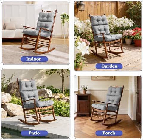 Rocking Chair Cushion, Waterproof and Fade-Resistant Adirondack Rocker Cushions - Image 5