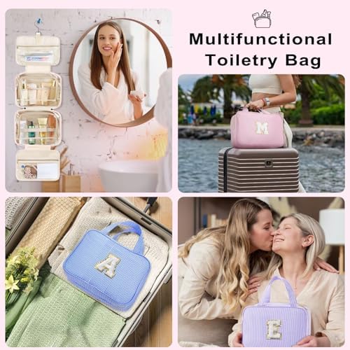 TOPEAST Travel Hanging Toiletry Bag, Personalized Initial Toiletry Pouch - Image 6