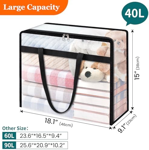 TasticTotes 8 Pack Clear Storage Bags - Image 2