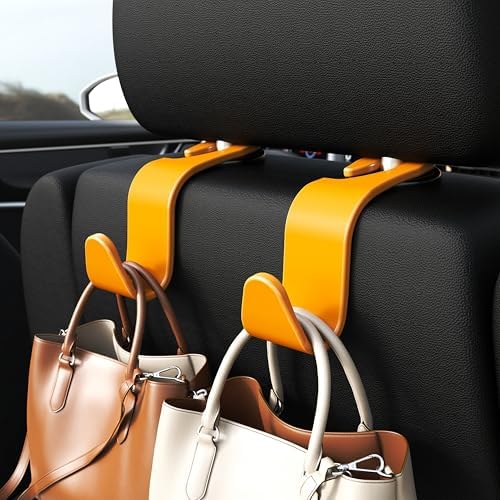 4-Pack Car Headrest Hooks Holds 55lbs Seat Storage Organizer - Image 2