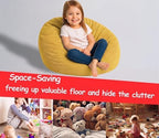 Stuffed Animal Bean Bag Storage Chair Cover Soft Washable Stuffable Removable - Image 4