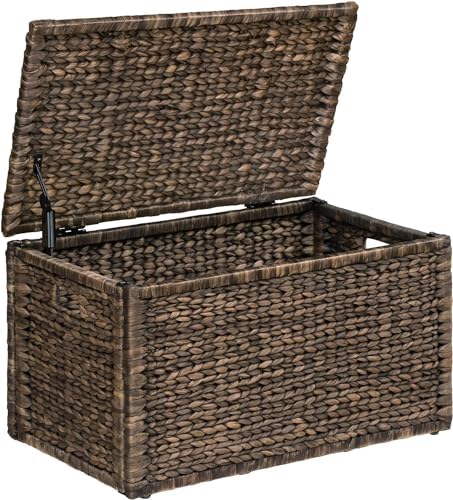 eHemco Water Hyacinth Wicker Storage Trunk, 30x17.5x17.5 by eHemco