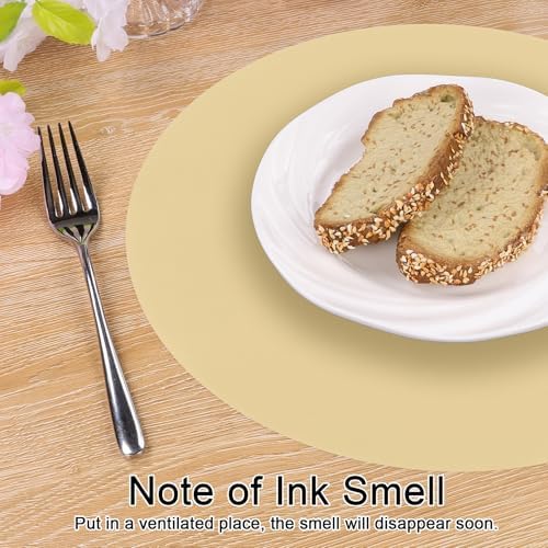 SHACOS 100 PCS Round Paper Placemats 13 inch Disposable Paper Place Mats - Image 5