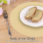 SHACOS 100 PCS Round Paper Placemats 13 inch Disposable Paper Place Mats - Image 5