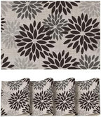 Artoid Mode Floral Vinyl Halloween Placemats Set of 4, Heat Resistant Washable by ArtoidMode