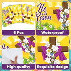 Happy Easter Placemats Set of 6 He is Risen Plastic Table Mat 17×13×0.04in - Image 3