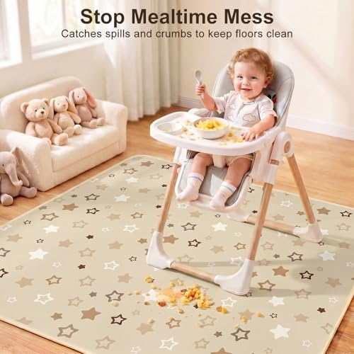 Basumee Splat Mat for Under High Chair, Waterproof & Mess-Proof Floor Mat - Image 5