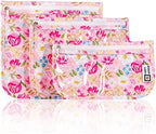 HIONXMGA Set of 3 Clear Travel Toiletry Bag, TSA Approved, Quart Size S/M/L by HIONXMGA