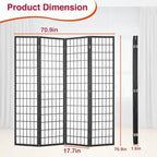 Room Divider, 4 Panel Folding Privacy Divider Portable Room Separating Dividers - Image 7