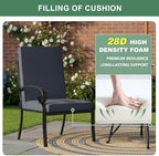 Summsun 2-Pack High Back Outdoor Chair Cushions, 20 x 20 Inch, Dark Grey - Image 7