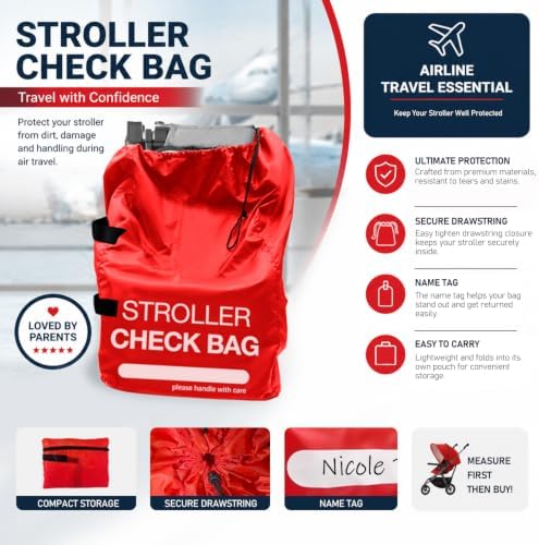 Stroller Bag for Airplane, Stroller Travel Bag / Cover for Airport Check - Image 3