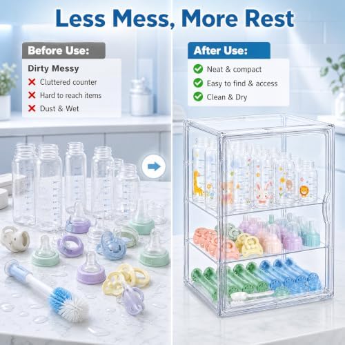 New Clear Acrylic Baby Bottle Storage Organizer - Image 5