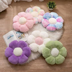 2 Pcs Flower Floor Cushions, Cute Green White Decorative Throw Pillows - Image 3