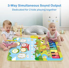 FOKI 3-in-1 Music Mat for Baby & Toddler Gifts, Drum & Animal - Image 4