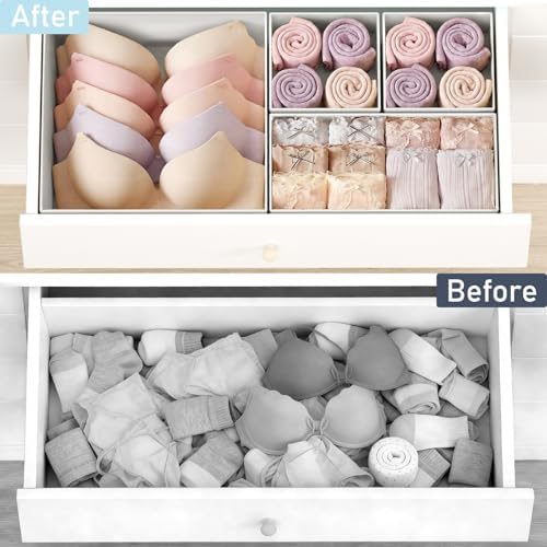 DIMJ Drawer Organizer Clothes, Foldable Closet Organizers and Storage, Fabric - Image 6