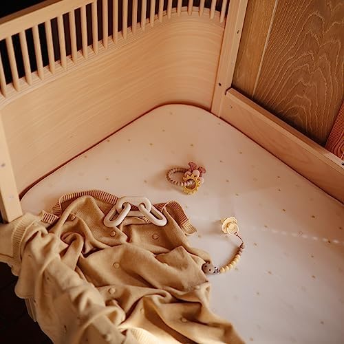 mushie Stretchy & Soft Crib Sheet | Fitted 28" x 52" - Image 4