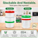 EONJOE 32oz Plastic Freezer Food Leftovers Containers - Image 6