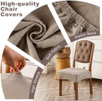 Genina Waterproof Chair Covers Set of 6, Stretch Chair Cover - Image 2