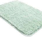 Yeaban Chenille Spa Blue Bathroom Rug 26"x44", Non-Slip Rubber Backing by Yeaban