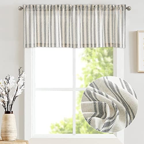 jinchan Linen Stripe Kitchen Valances - Image 3