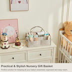 Upgraded Baby Diaper Caddy Organizer, Portable Nursery Storage Bin - Image 6
